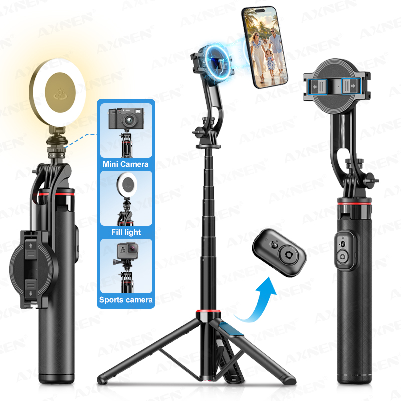 Makeup Photography Lighting - AXNEN C20 자기식 셀카봉 삼각대, 액션