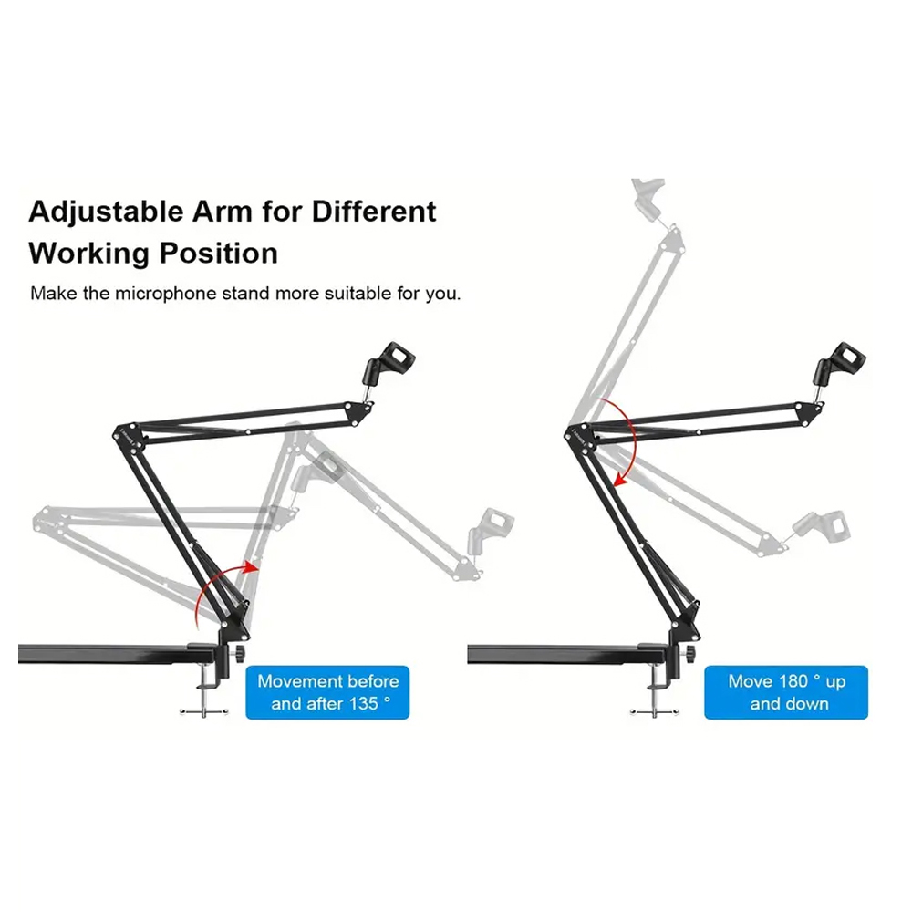 접이식 금속 확장형 마이크 ​​스탠드 브래킷 조정 가능 - Boom Arm Stand 리뷰 및 가격