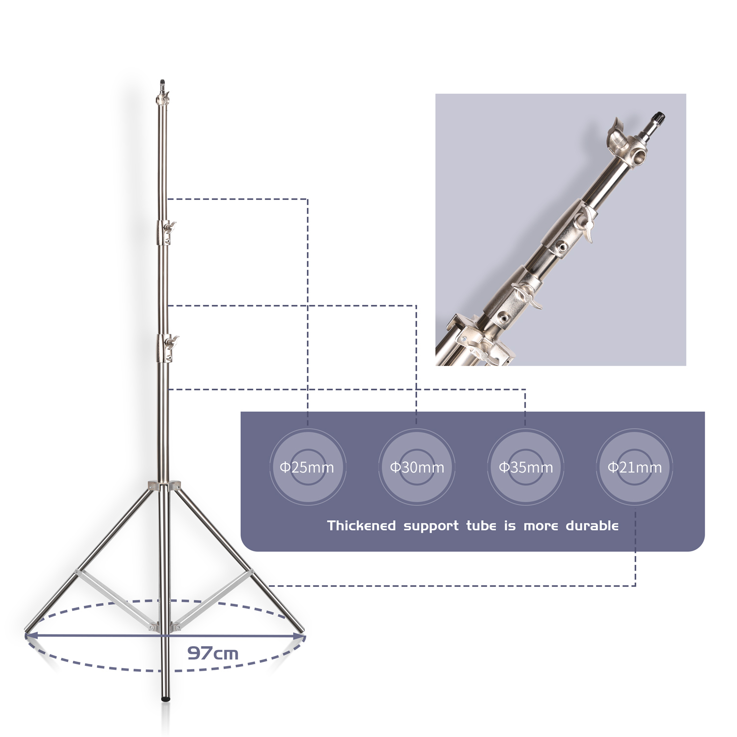 SH 2.8M 스테인레스 스틸 라이트 스탠드 헤비 듀티 - Boom Arm Stand 리뷰 및 가격