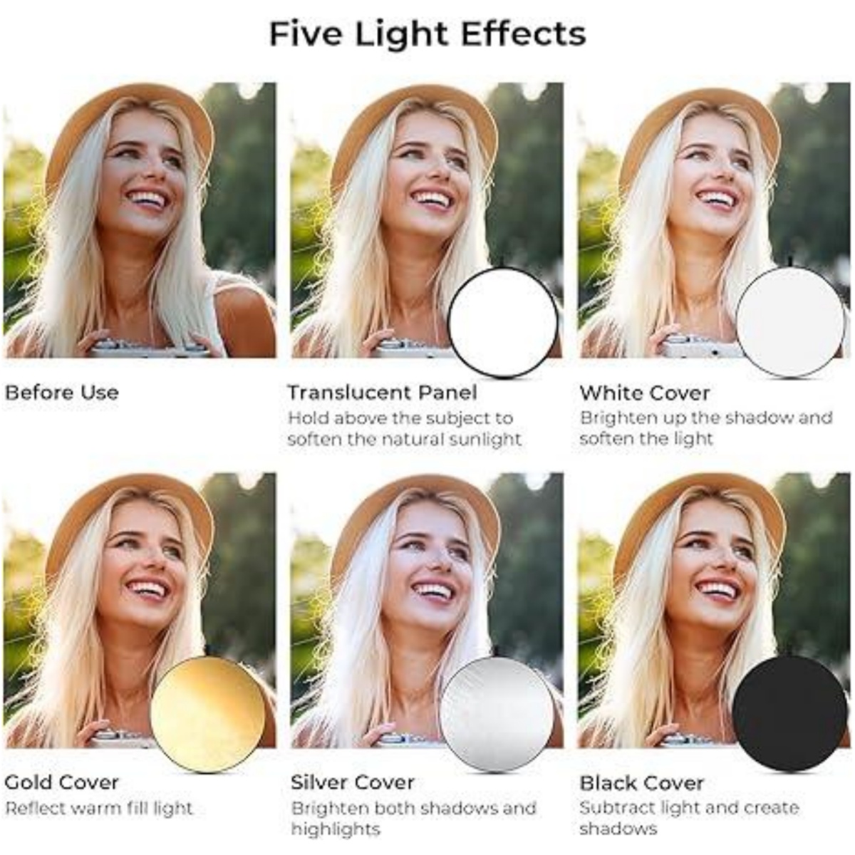 HUANYINGBJB 휴대용 5 in 1 사진 반사판  - Photography Lighting Reflectors 리뷰 및 가격