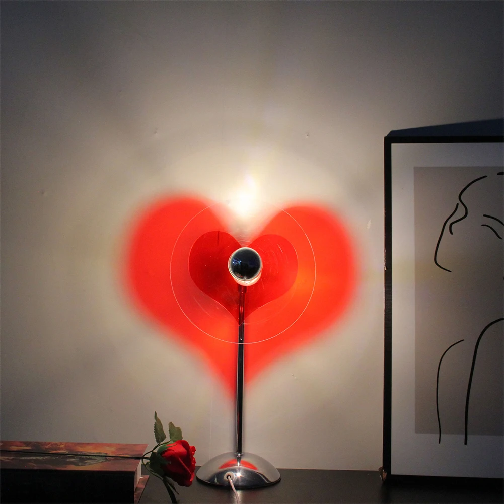 USB 테이블 램프 로맨틱 러브 프로젝터 램프 On/o - Photography Lighting No Shadows 리뷰 및 가격