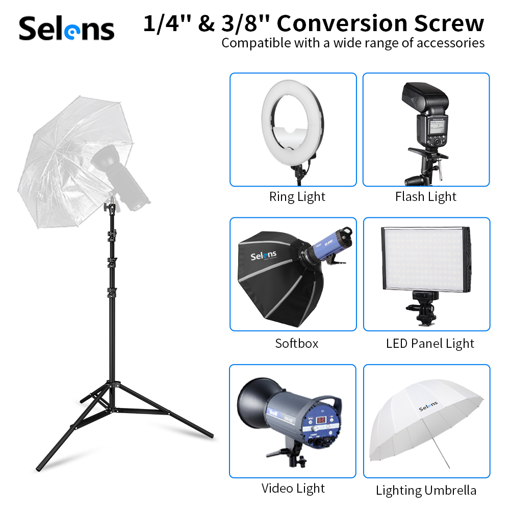 셀렌스 2.2~3.95m 에어쿠션 라이트 스탠드 알루미 - Photography Lighting Reflectors 리뷰 및 가격