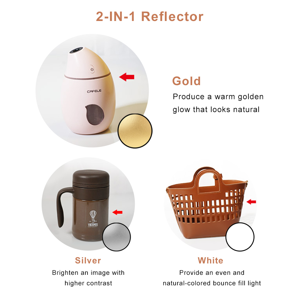 2in1 원형 휴대용 반사판 30cm 60cm 80cm - Photography Lighting Reflectors 리뷰 및 가격