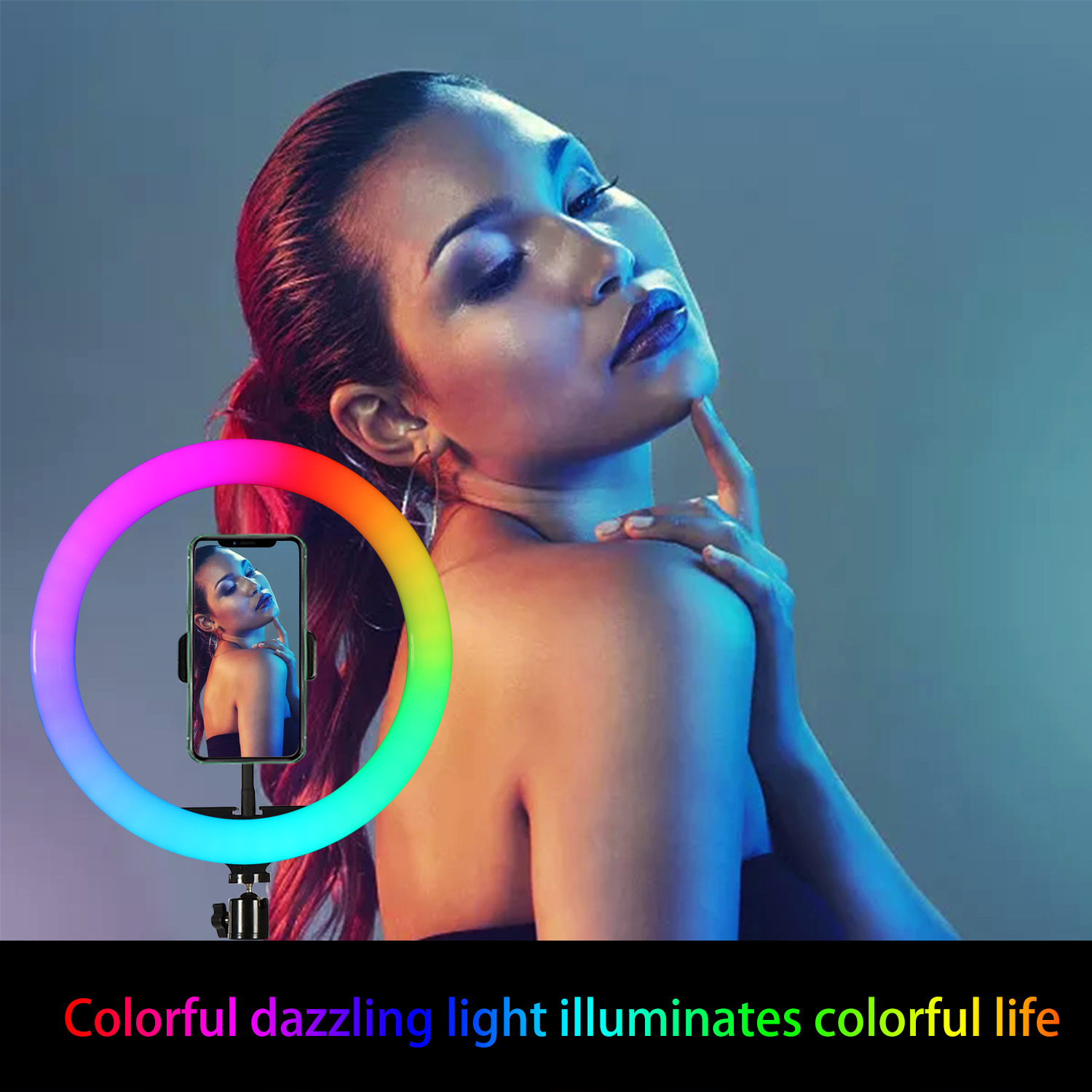 10인치(26cm) RGB 링 라이트 삼각대 LED 원 - Stand Lighting Photography 리뷰 및 가격