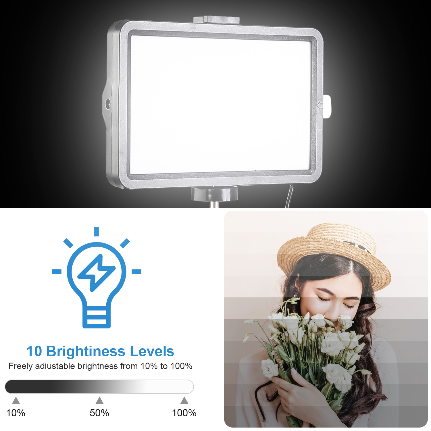 8인치 사각형 LED 조명등(43인치 조절식 스탠드 및 - Makeup Photography Lighting 리뷰 및 가격