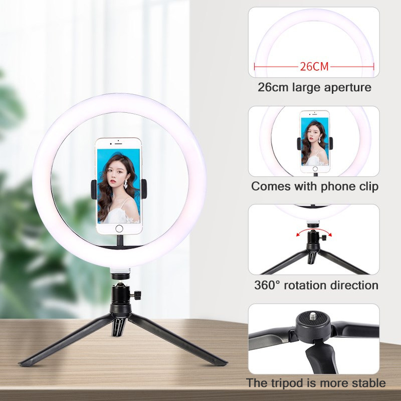 26cm 10 인치 Led 링 Selfie 빛 디 밍이 - Stand Lighting Photography 리뷰 및 가격