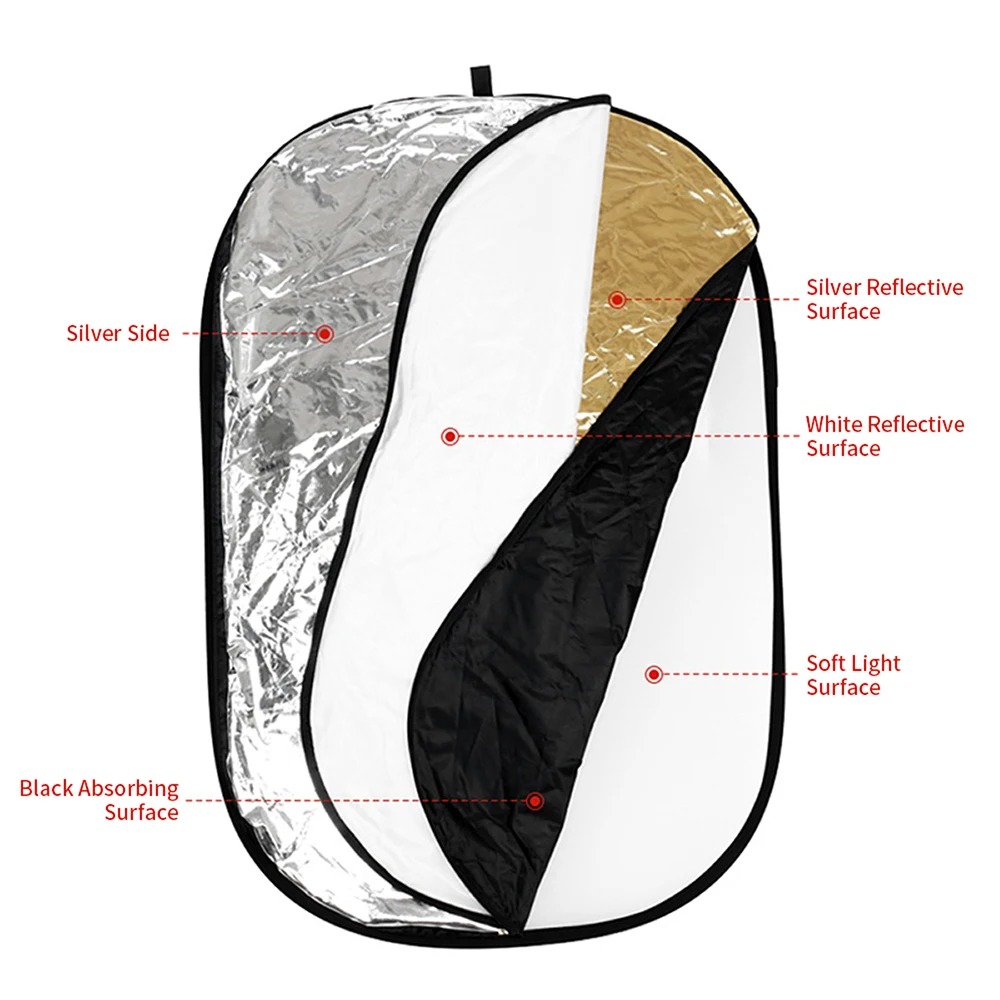 60/80/110CM 5-in-1 접이식 라이트 반사판 - Photography Lighting Reflectors 리뷰 및 가격