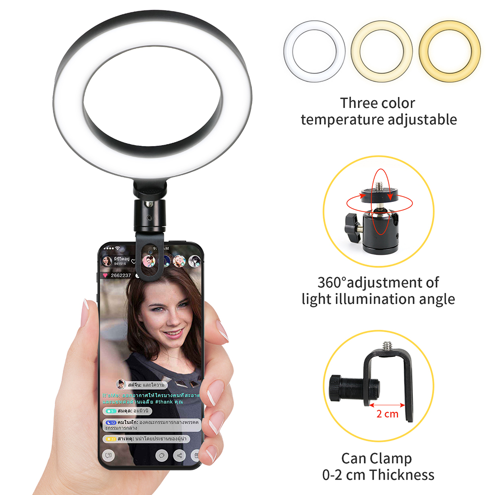 16cm LED 비디오 조명 스탠드 포함 셀카 링 라이 - Stand Lighting Photography 리뷰 및 가격