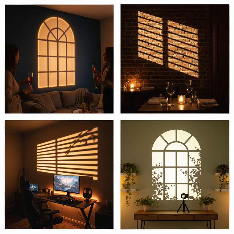창문 고보 프로젝터 조명 12개 디스크 그림자 램프 침 - Photography Lighting No Shadows 리뷰 및 가격