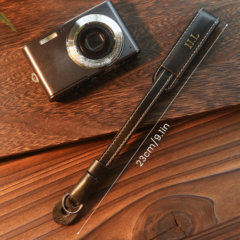 맞춤형 핫스탬핑 네임 카메라 손목 스트랩 PU 가죽 카 - Photography Lighting Names 리뷰 및 가격